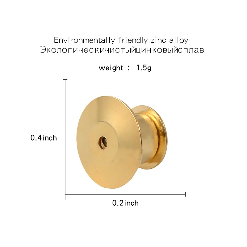 10 Pieces/Pack Safety Brooches Lock Locking Clasp Metal Pins Back Button Buckle Bulk Pin Keepers Brooch Base Jewelry Accessories