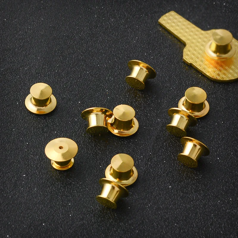 10 Pieces/Pack Safety Brooches Lock Locking Clasp Metal Pins Back Button Buckle Bulk Pin Keepers Brooch Base Jewelry Accessories
