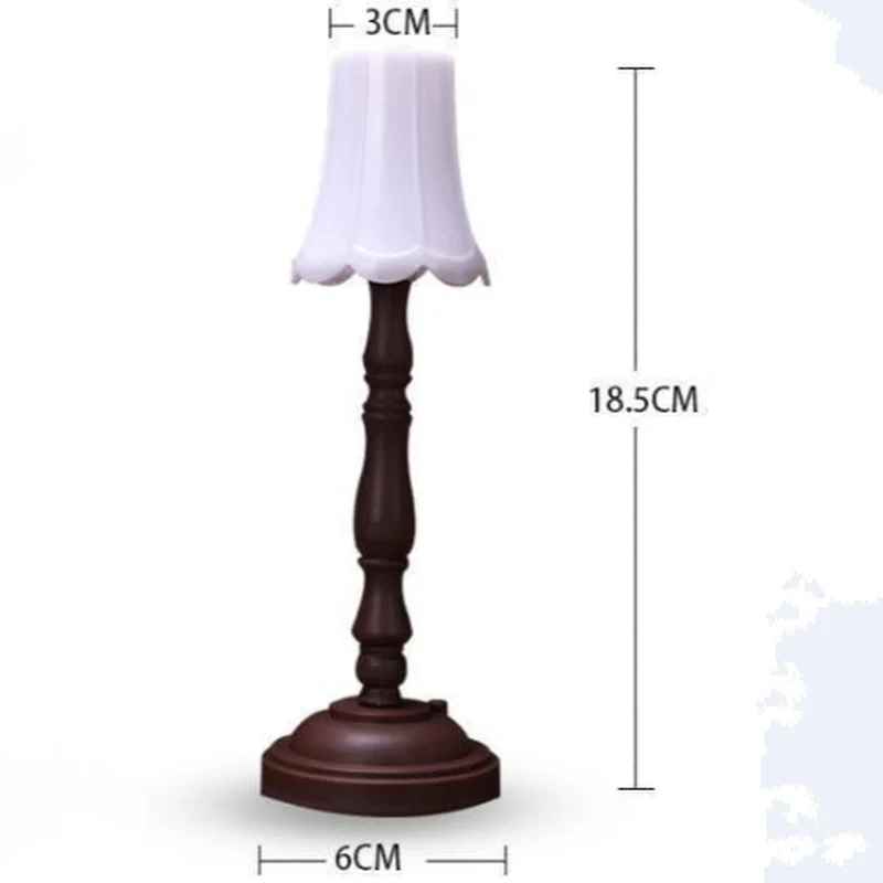 1/6 Scale White LED Desk Lamp Model Furniture for Hot Toys BJD Dollhouse Accessory Kids Pretend Play Toys