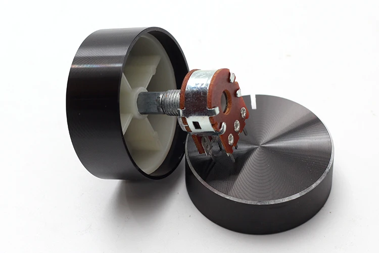 Aluminum Alloy Potentiometer Knob Cap Volume Control Knob Hat Rotation Switch for 6 mm Roll Shaft/D-Axis