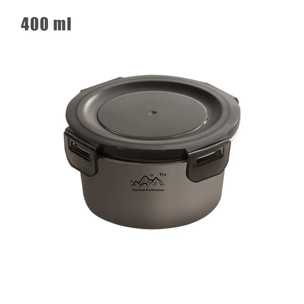 Rust Proof Titanium Ultralight Portable Food Sealing Bowl with Lid Fresh-keeping Portable Purification Dinner Box For Picnic