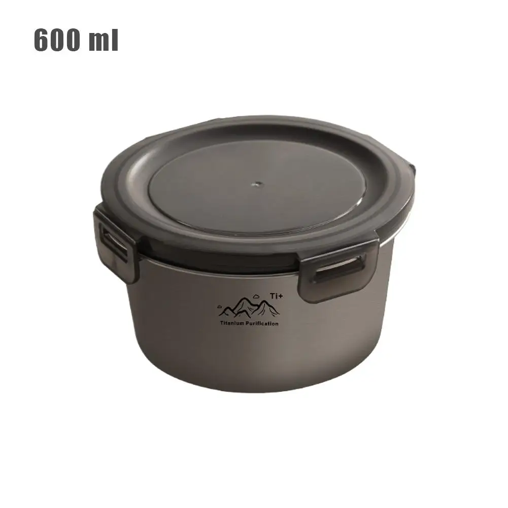 Rust Proof Titanium Ultralight Portable Food Sealing Bowl with Lid Fresh-keeping Portable Purification Dinner Box For Picnic