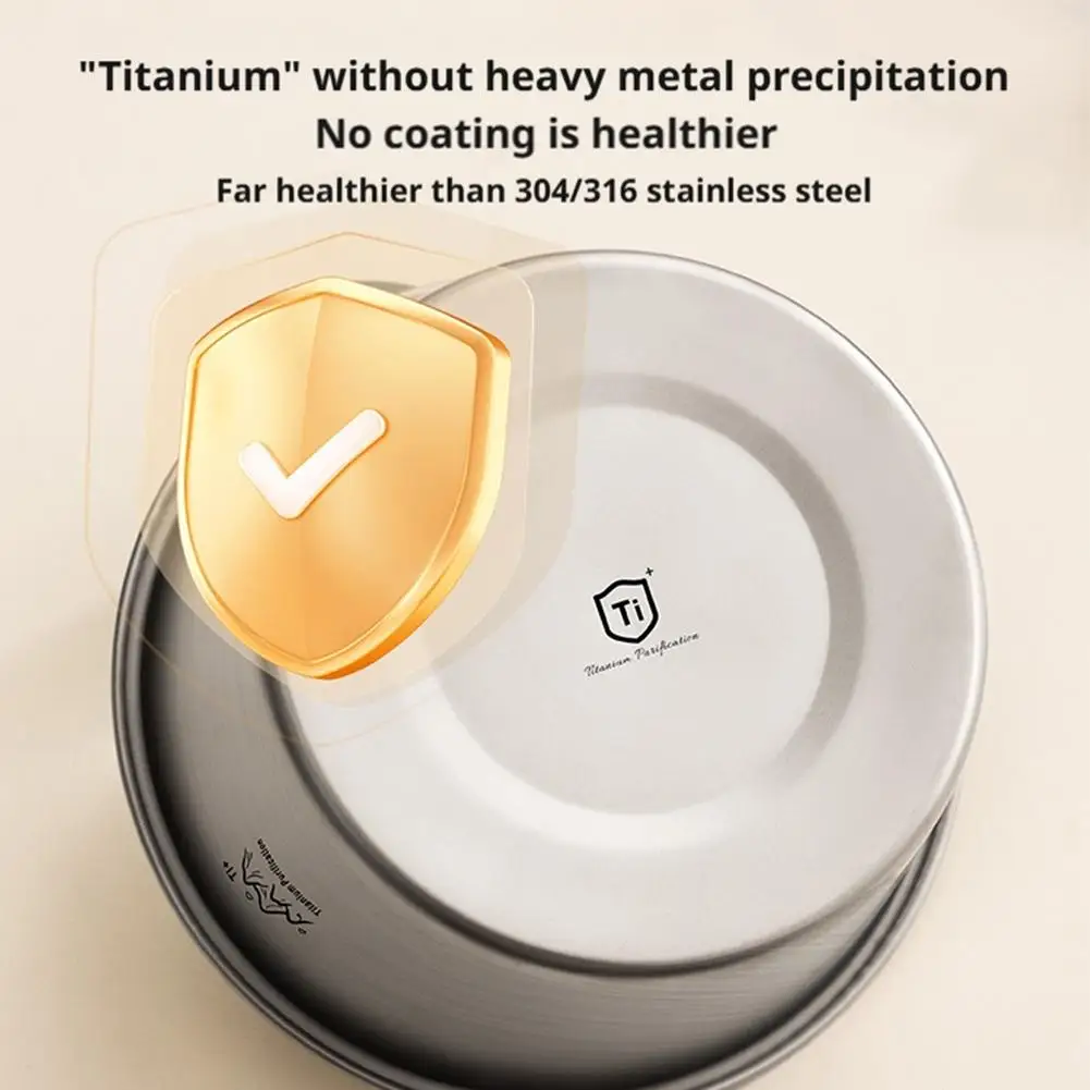 Rust Proof Titanium Ultralight Portable Food Sealing Bowl with Lid Fresh-keeping Portable Purification Dinner Box For Picnic