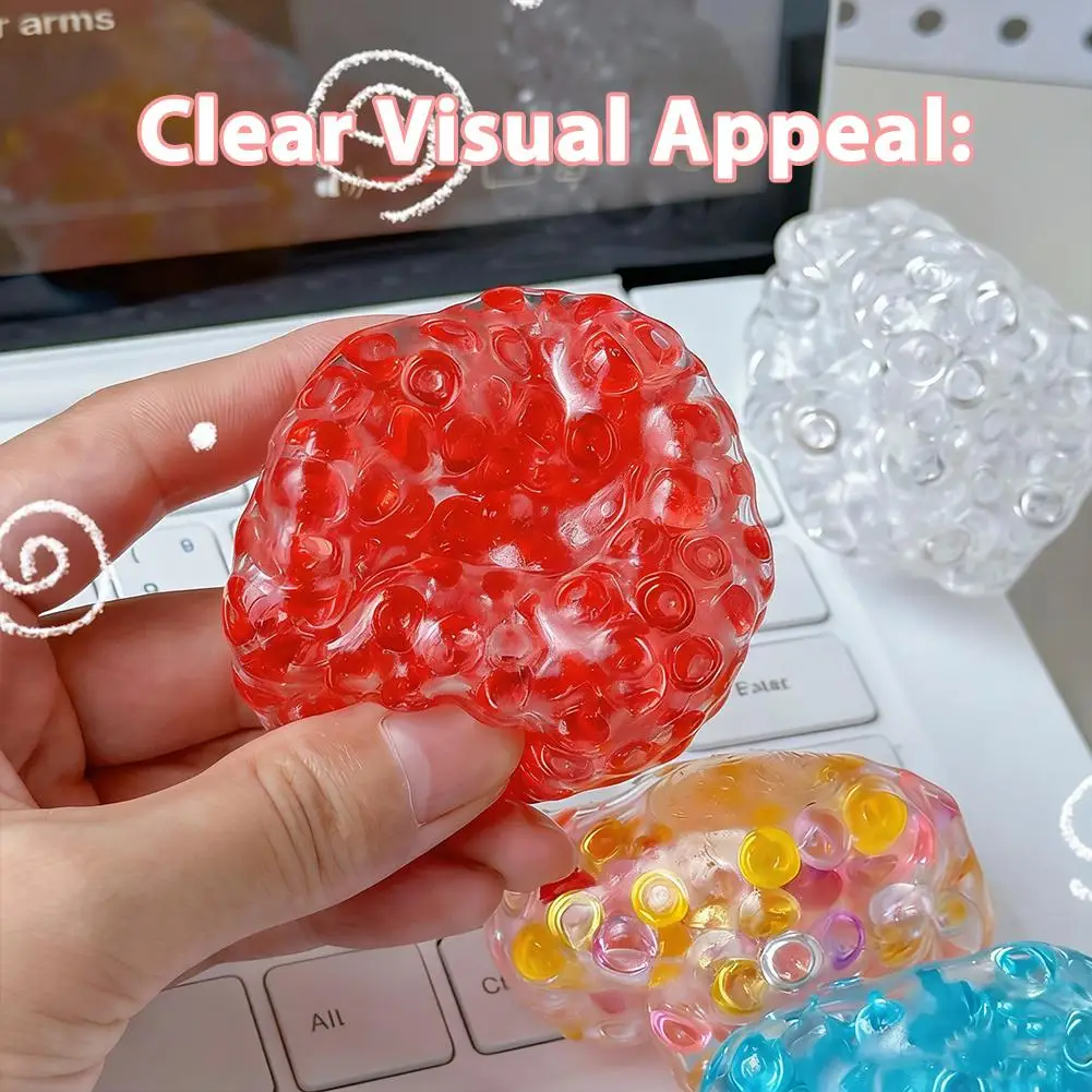 Handmade ball Squishy Balls Ice Beads Squeeze Toy Fidget Toys Slow Rebound Toy for Friend Anxiety Relaxation Squeeze Gift