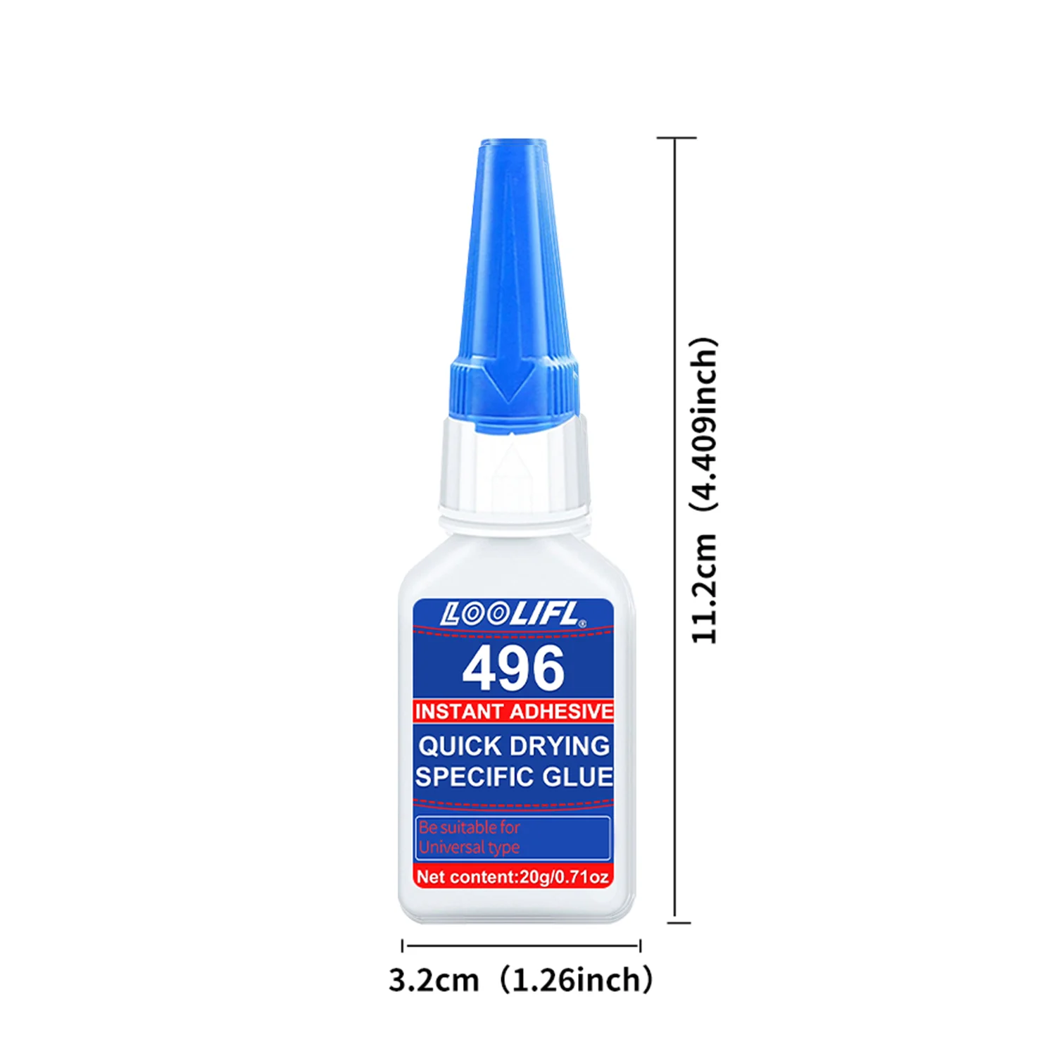 496 Multi-Purpose Super Glue Cyanoacrylate Adhesive 20g Instant Fast Adhesive Rubber Wood Glass Stronger All Bonding Glue tool