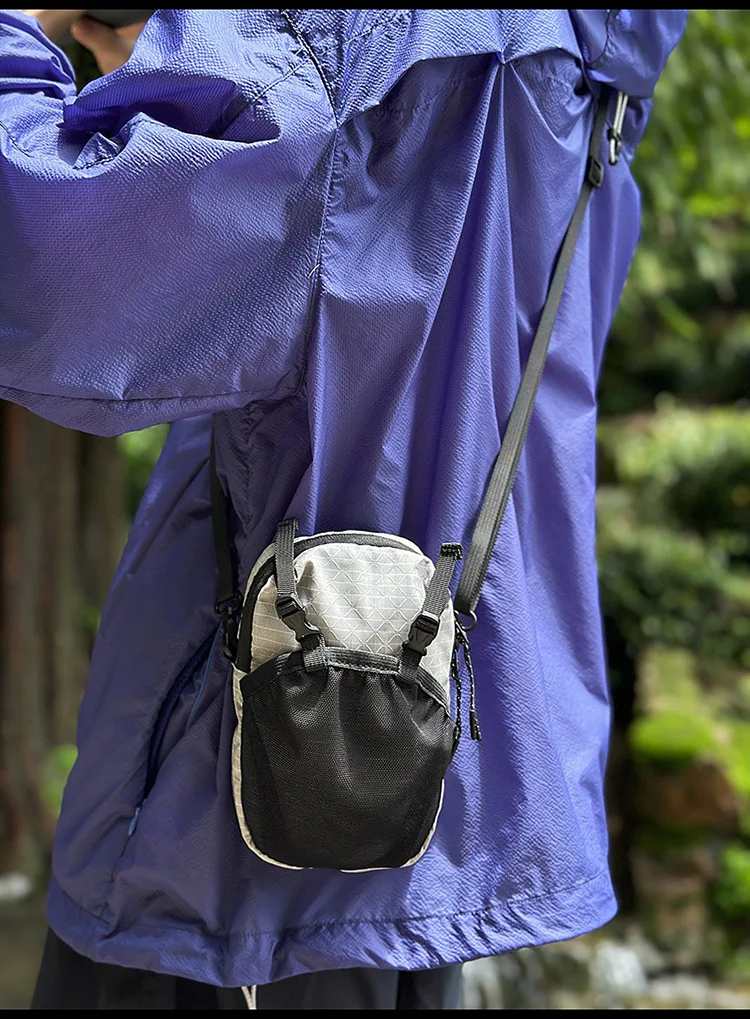 Dyneema Water Bottle Holder Bag Phone Pocket and Quick-Adjust Strap Waterproof 420D Nylon for Cycling Hiking Camping Essentials