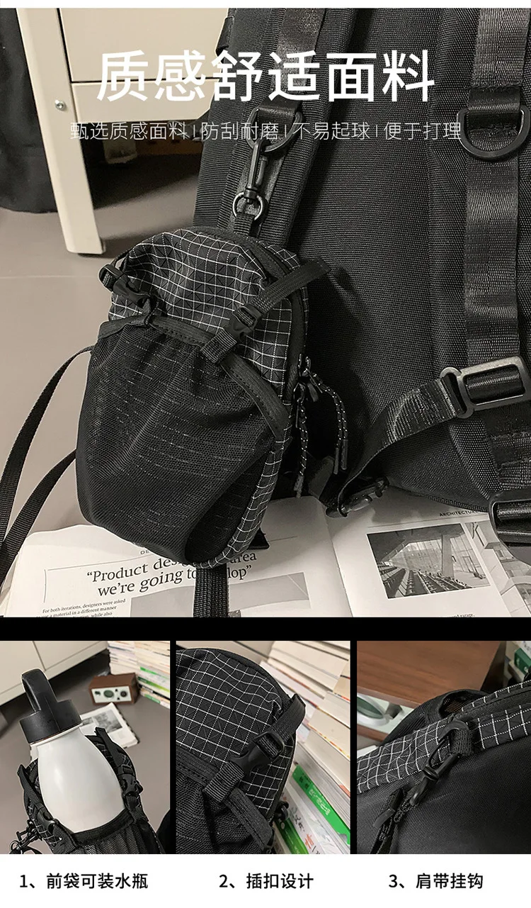 Dyneema Water Bottle Holder Bag Phone Pocket and Quick-Adjust Strap Waterproof 420D Nylon for Cycling Hiking Camping Essentials