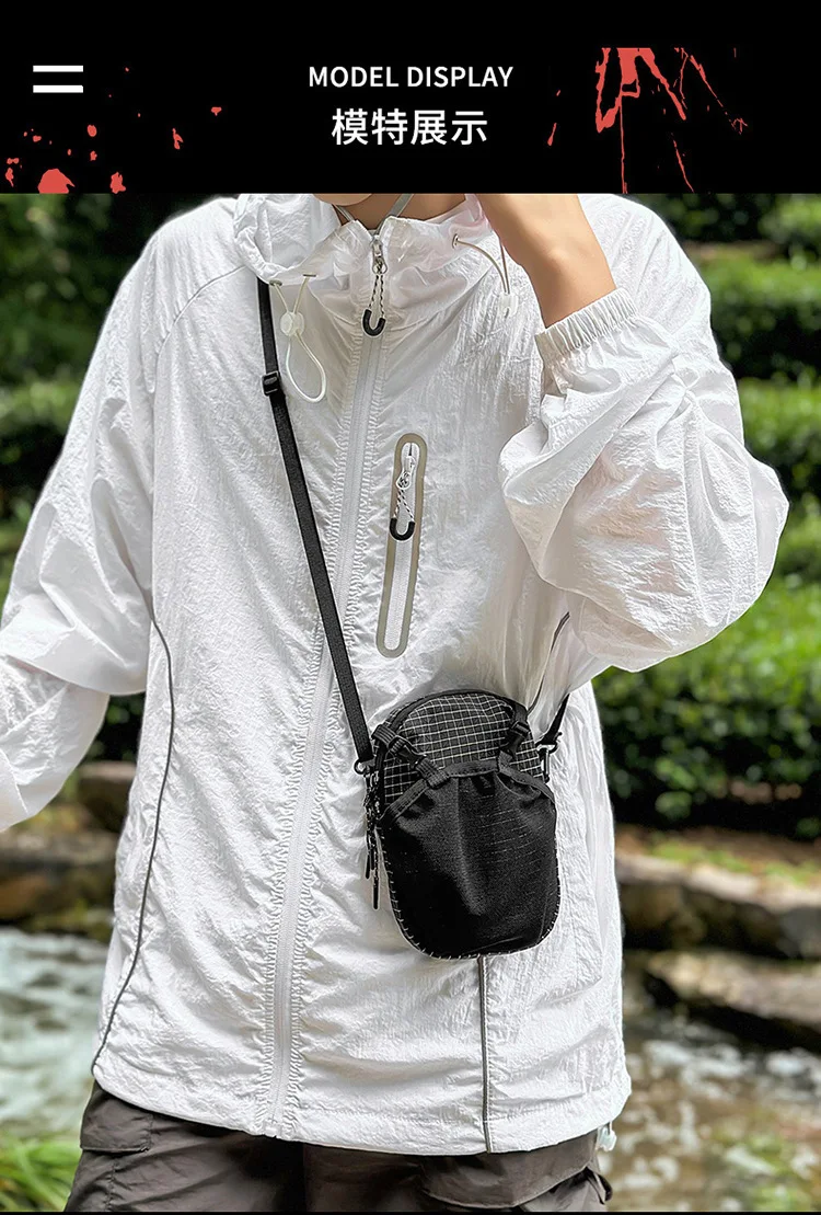 Dyneema Water Bottle Holder Bag Phone Pocket and Quick-Adjust Strap Waterproof 420D Nylon for Cycling Hiking Camping Essentials