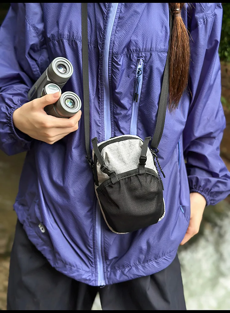 Dyneema Water Bottle Holder Bag Phone Pocket and Quick-Adjust Strap Waterproof 420D Nylon for Cycling Hiking Camping Essentials