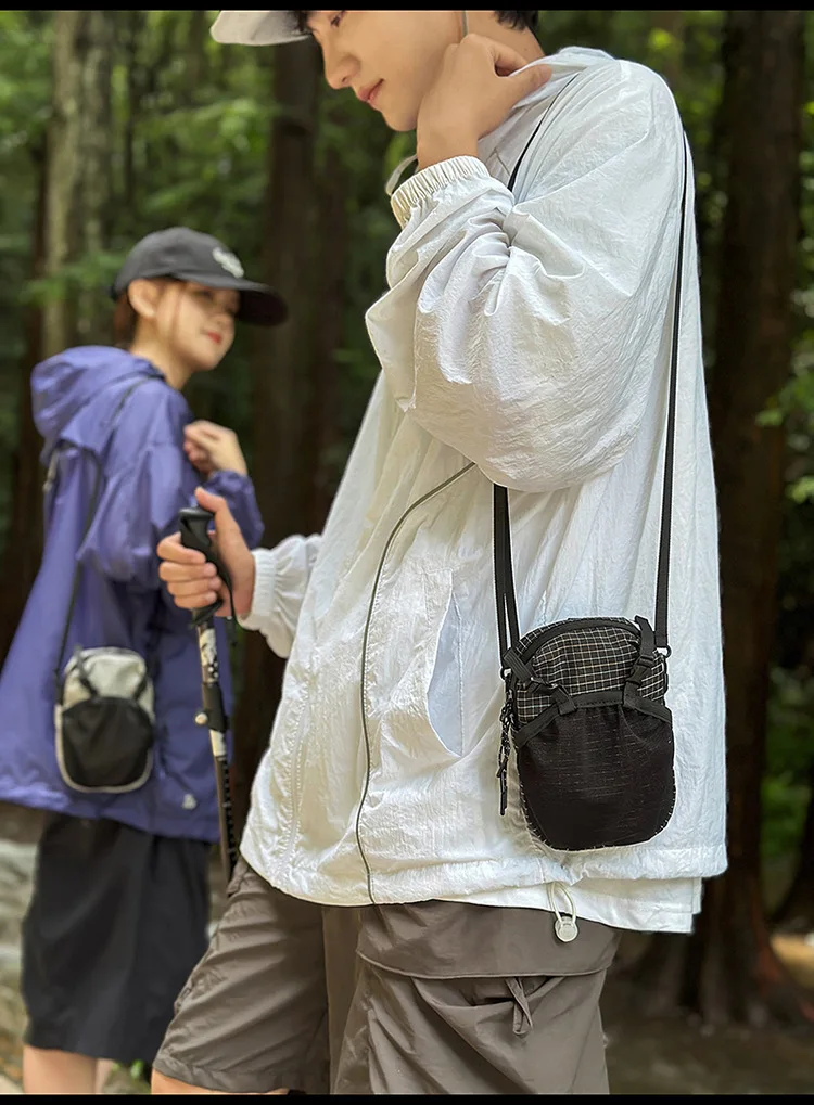 Dyneema Water Bottle Holder Bag Phone Pocket and Quick-Adjust Strap Waterproof 420D Nylon for Cycling Hiking Camping Essentials