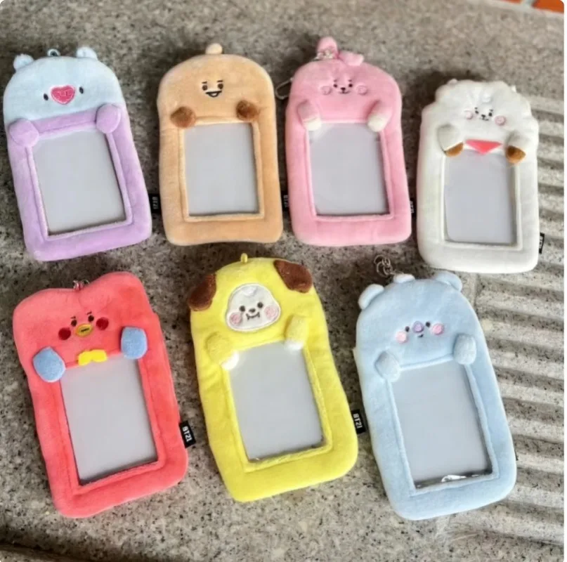 Kpop BT21 COOKY CHIMMY KOYA MANG RJ SHOOKY 3-inch Card Holder with Photo Display Cover for Korean Celebrity ID Photo Cards