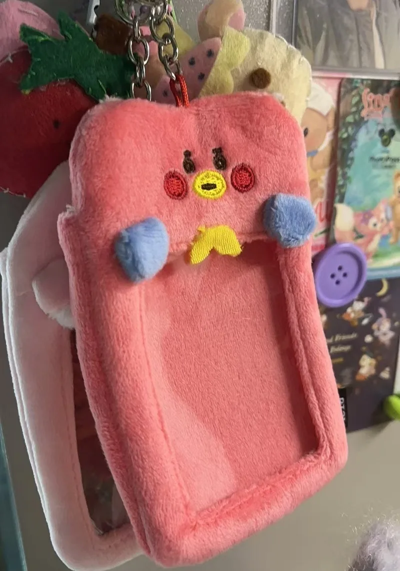 Kpop BT21 COOKY CHIMMY KOYA MANG RJ SHOOKY 3-inch Card Holder with Photo Display Cover for Korean Celebrity ID Photo Cards