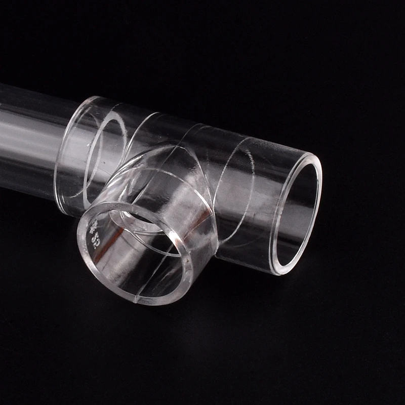 16 20 25 32 40 50mm Acrylic Pipe 90 Degree Elbow Transparent Plexiglass Fish Aquarium Water Tank Accessories Tank Tee Way Joints