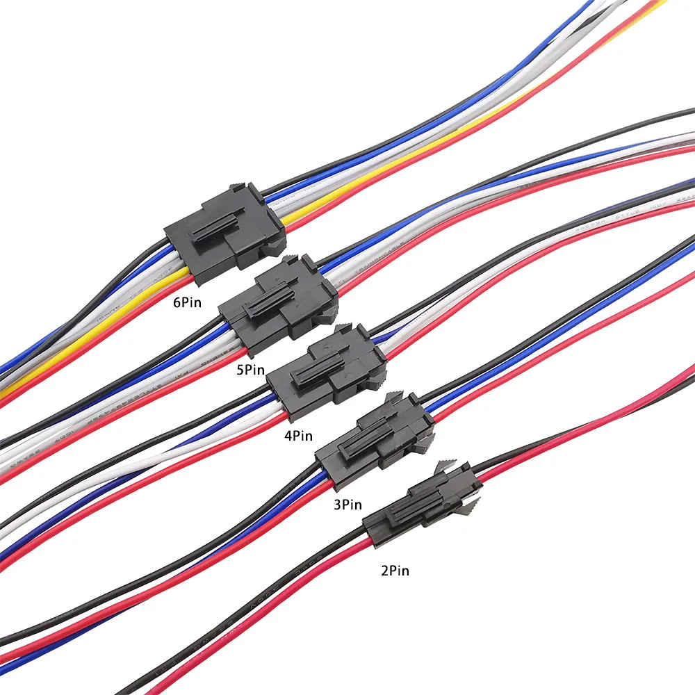 5Pair/10Pcs SM JST LED Connector Cable 2/3/4/5/6 Pin Plug Socket Male Female Wire Connector For RGB RGBW LED Strip Light Adapter
