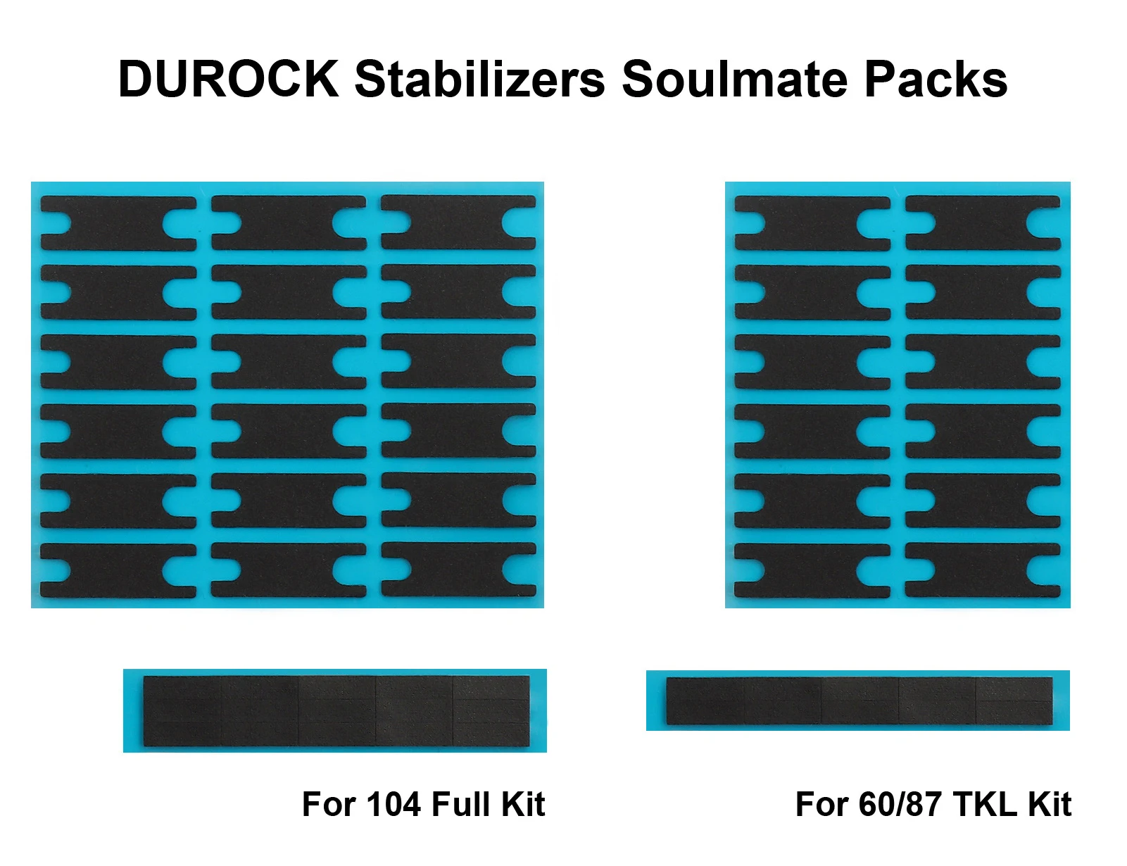 DUROCK V3 Mechanical Keyboard Stabilizers PCB Mount Screw-in Pre-clipped Upgrade Stem Less Easier Tuning for Computer Office