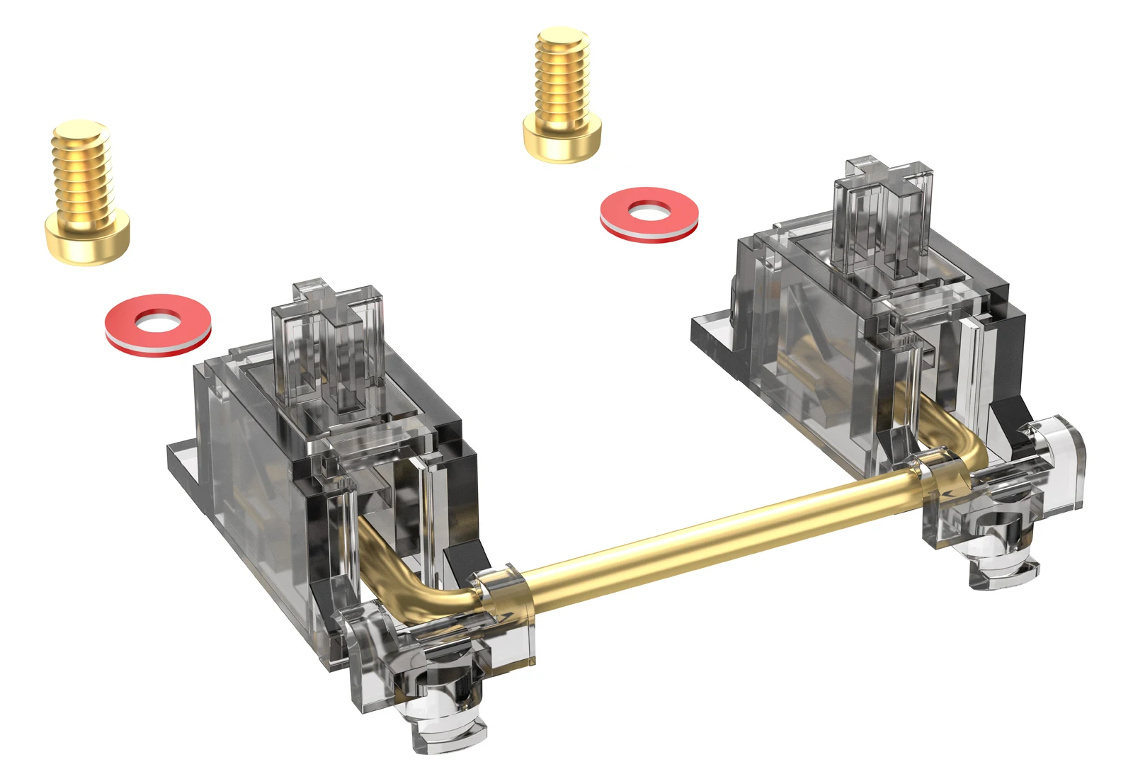 DUROCK V3 Mechanical Keyboard Stabilizers PCB Mount Screw-in Pre-clipped Upgrade Stem Less Easier Tuning for Computer Office