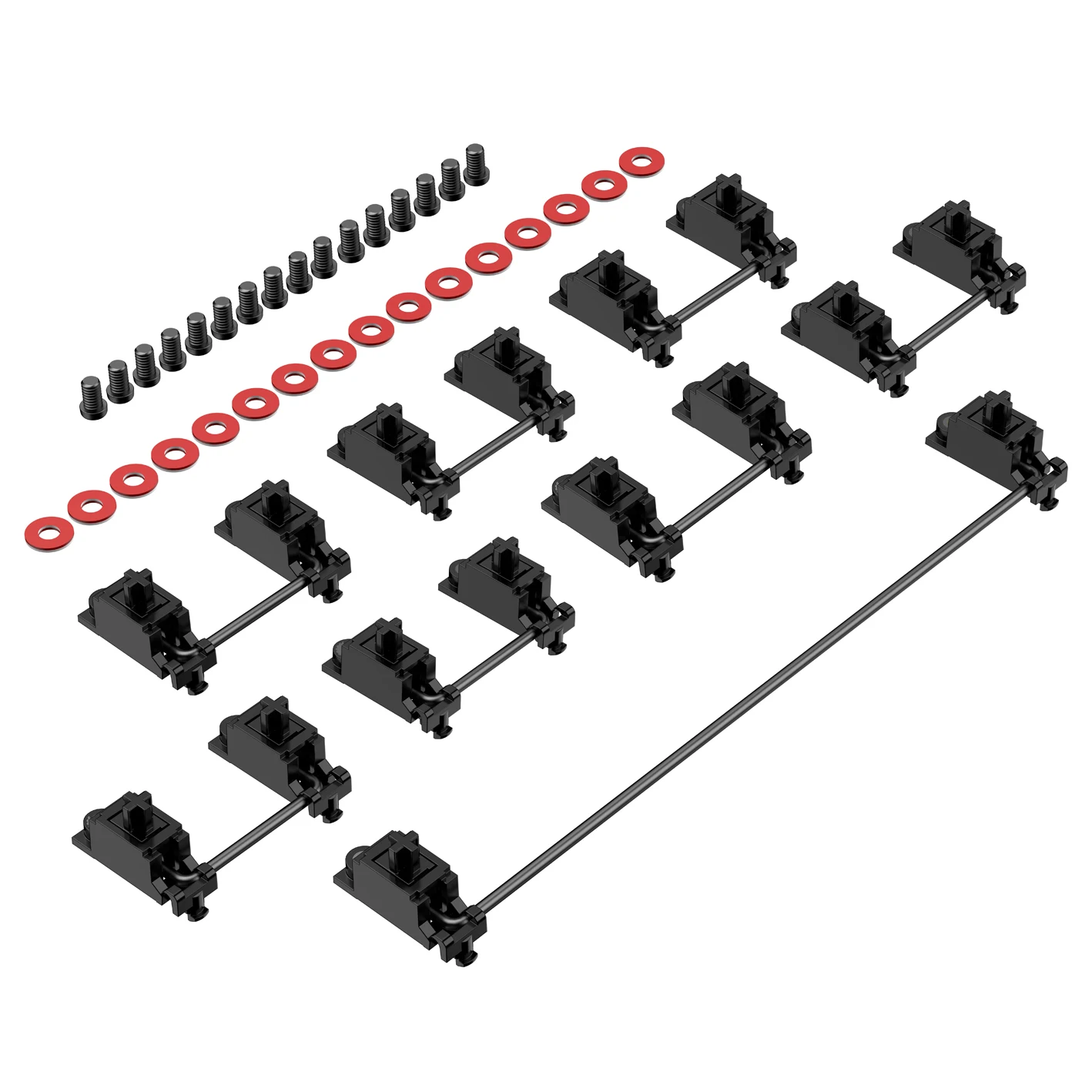 DUROCK V3 Mechanical Keyboard Stabilizers PCB Mount Screw-in Pre-clipped Upgrade Stem Less Easier Tuning for Computer Office