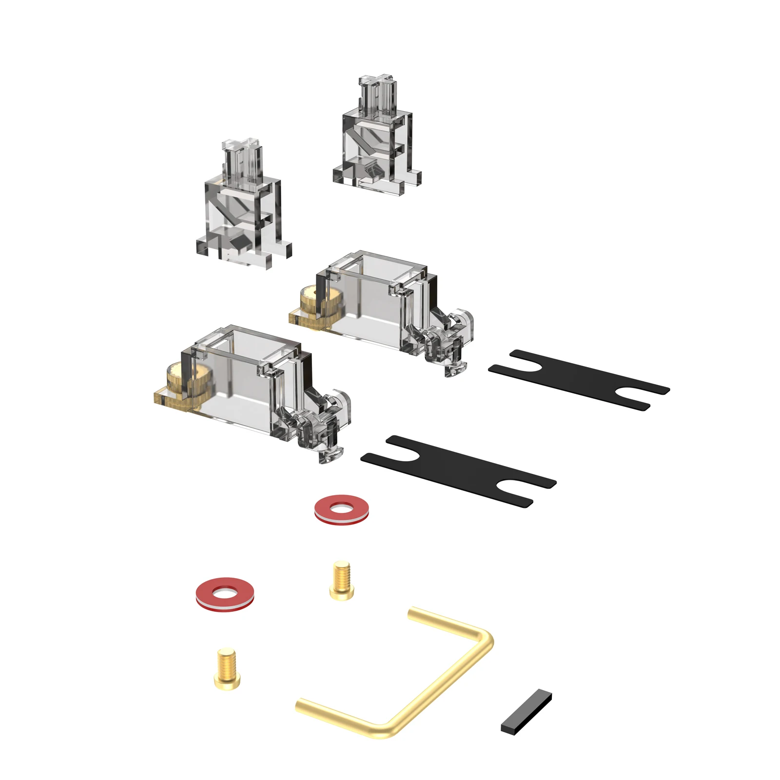DUROCK V3 Mechanical Keyboard Stabilizers PCB Mount Screw-in Pre-clipped Upgrade Stem Less Easier Tuning for Computer Office