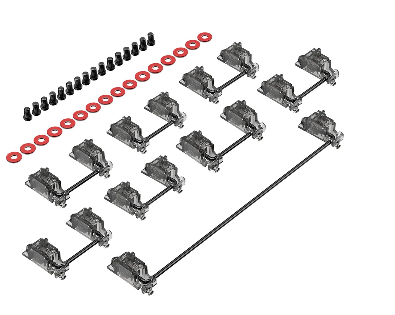 DUROCK V3 Mechanical Keyboard Stabilizers PCB Mount Screw-in Pre-clipped Upgrade Stem Less Easier Tuning for Computer Office