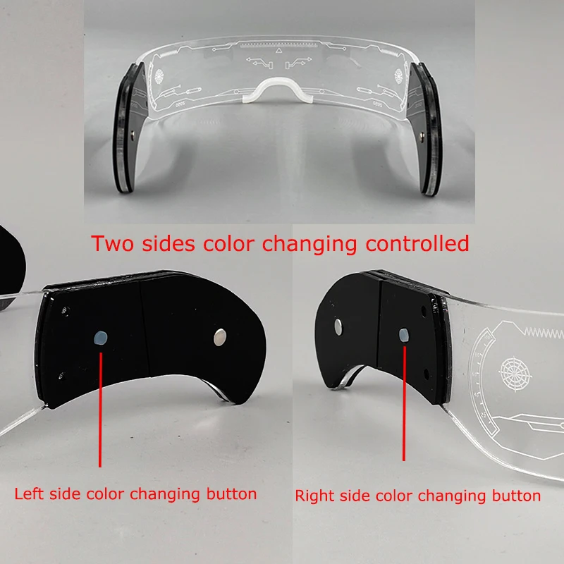 Fashion Luminous Decorative Glasses Neon Light Decoration LED Sunglasses For Nightclub DJ Dance Music Rave Costume Night