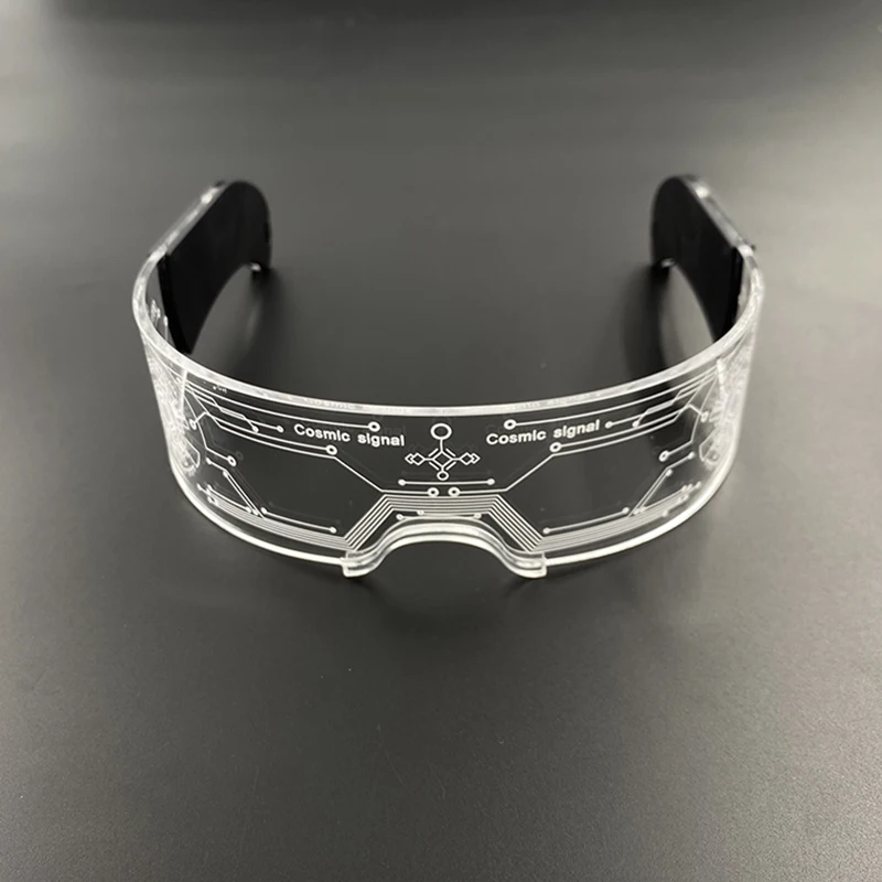 Fashion Luminous Decorative Glasses Neon Light Decoration LED Sunglasses For Nightclub DJ Dance Music Rave Costume Night