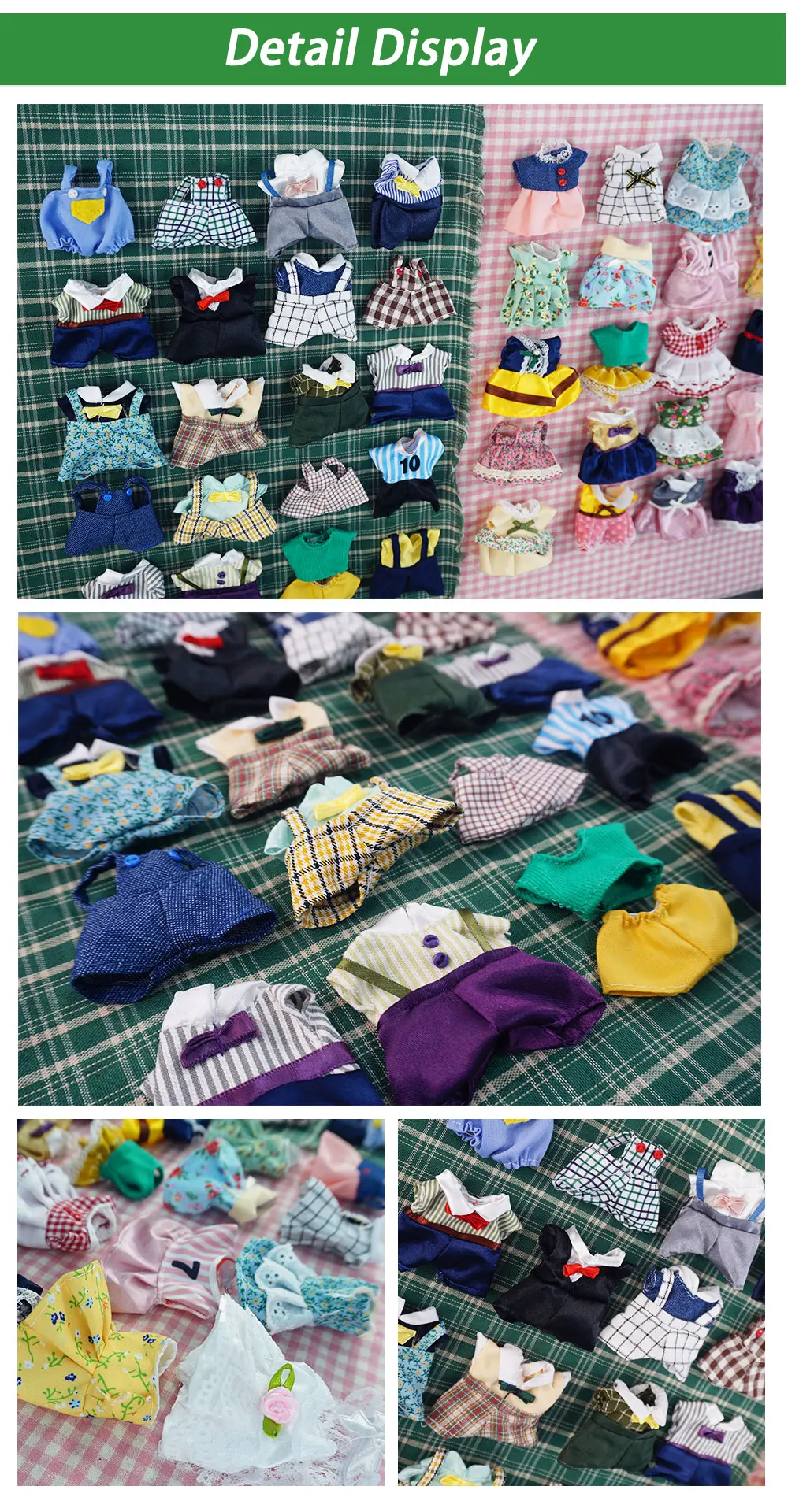 Dress Dollhouse Accessories 1:12 Forest Animal Family Clothes Fashion Daily Wear Casual Outfits Vest Shirt Skirt Pants for Doll