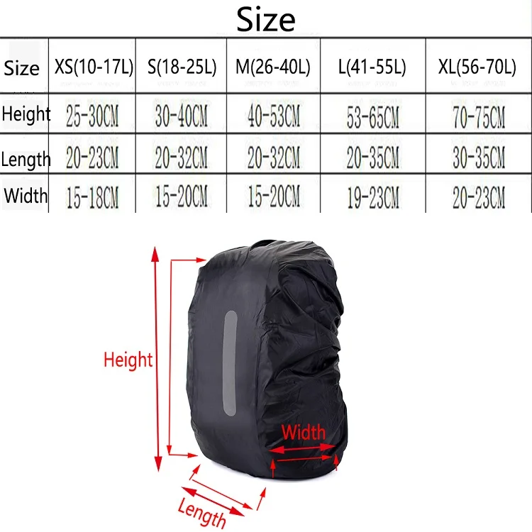 Waterproof Backpack Cover Ravel Safety Outdoor Backpack Cover Waterproof Rain Cap Cover