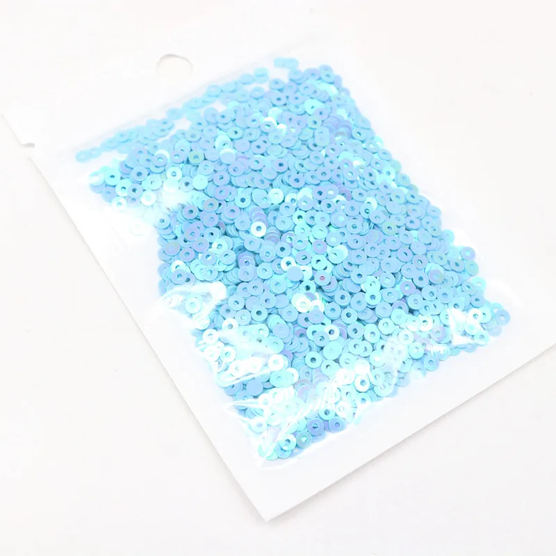 10g Pure Color Sequins Flat Round Pvc Loose Sequin Sequin Embroidery Craft Ladies Fabric Embroidery Accessories 3mm 4mm 5mm 6mm