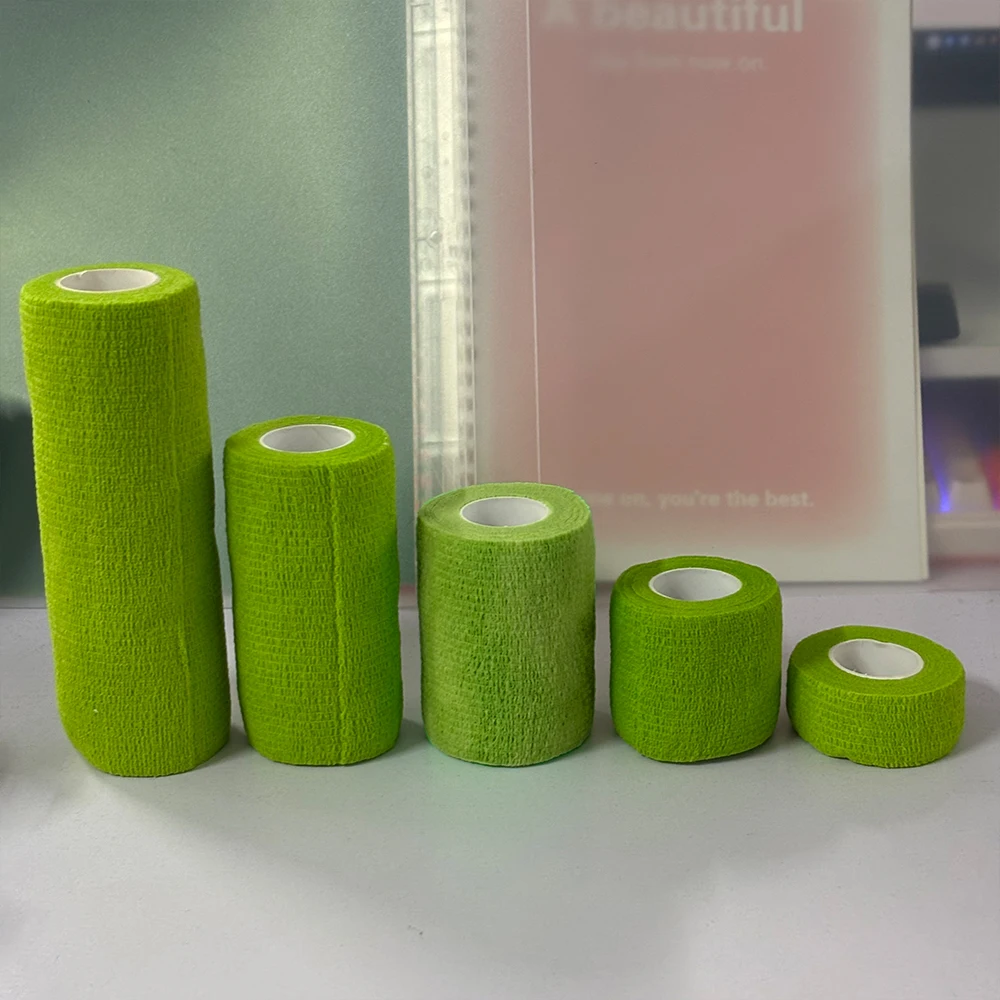 1Pc Waterproof Medical Therapy Self Adhesive Bandage Muscle Tape Finger Joints Wrap First Aid Kit Pet Elastic Bandage 2.5-10cm