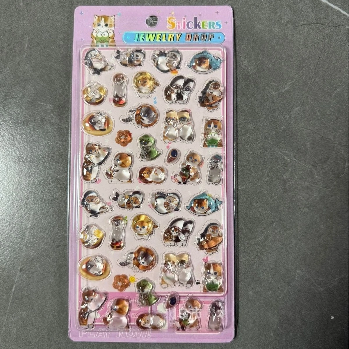 New Mofusand 3d Crystal Embossed Stickers Kawaii Cute For Diy Scrapbook Stationery Phone Case Decor Birthday Gift S