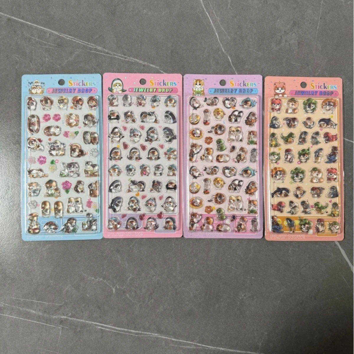 New Mofusand 3d Crystal Embossed Stickers Kawaii Cute For Diy Scrapbook Stationery Phone Case Decor Birthday Gift S