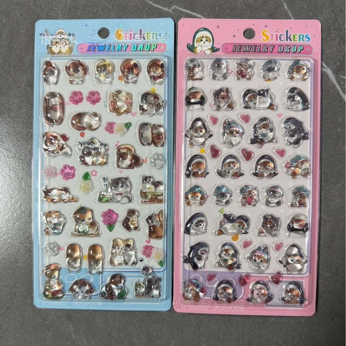 New Mofusand 3d Crystal Embossed Stickers Kawaii Cute For Diy Scrapbook Stationery Phone Case Decor Birthday Gift S