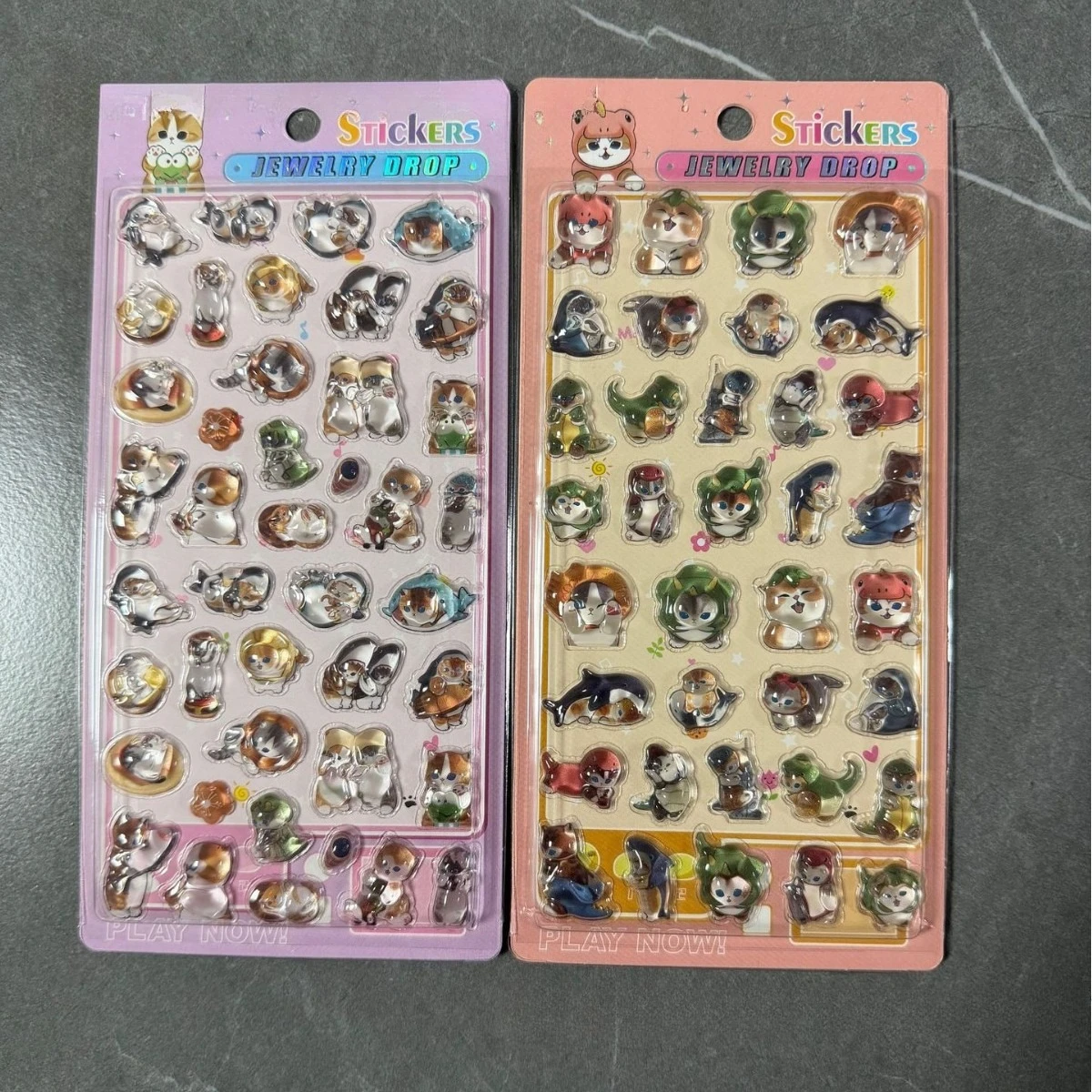 New Mofusand 3d Crystal Embossed Stickers Kawaii Cute For Diy Scrapbook Stationery Phone Case Decor Birthday Gift S