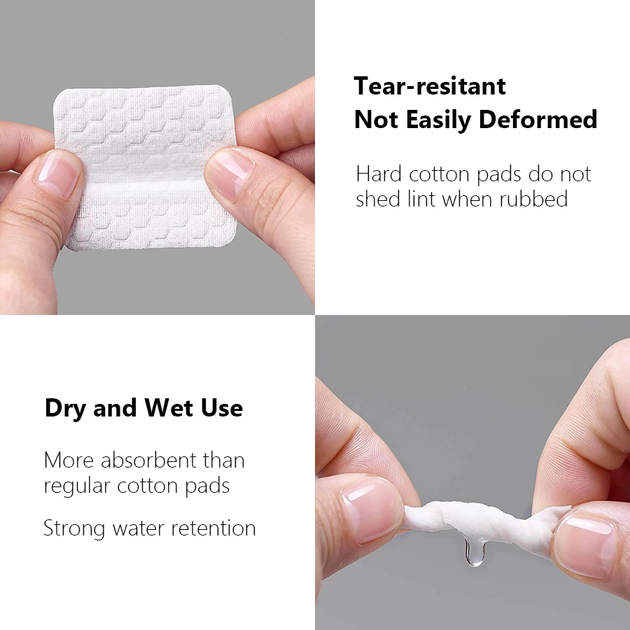 200Pcs Lint Free Nail Wipes Durable Nail Cleaner Pads Manicure Tool for Removing Nail Polish and Cleansing Gel