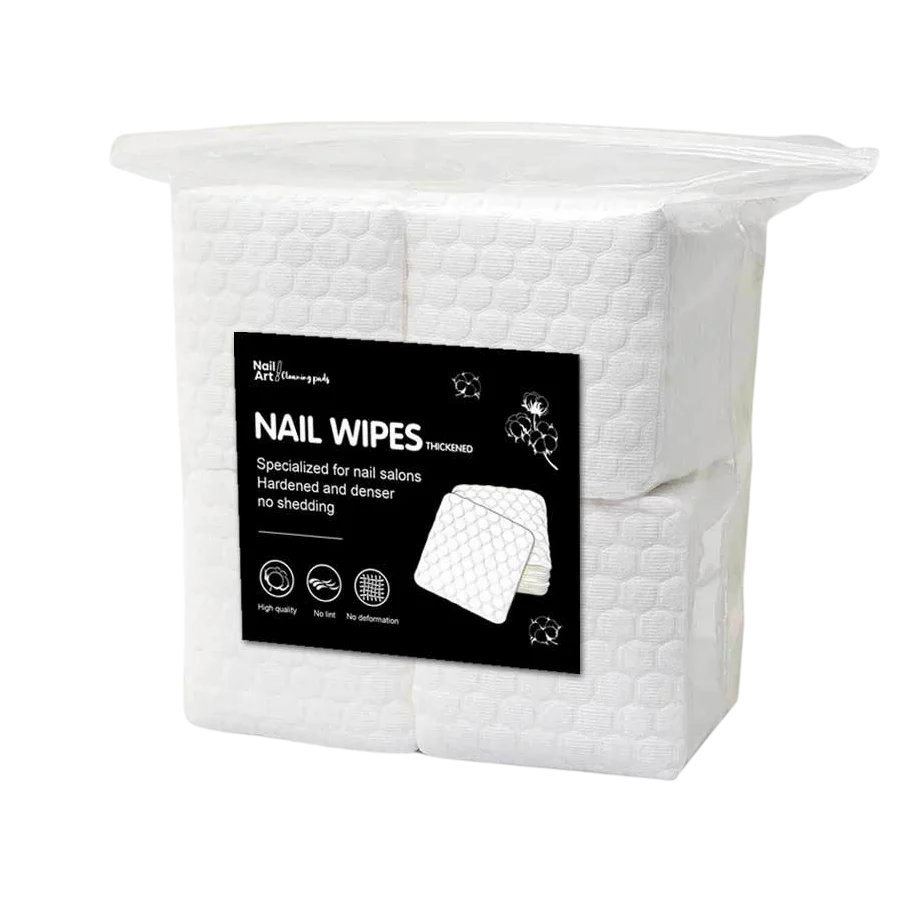 200Pcs Lint Free Nail Wipes Durable Nail Cleaner Pads Manicure Tool for Removing Nail Polish and Cleansing Gel