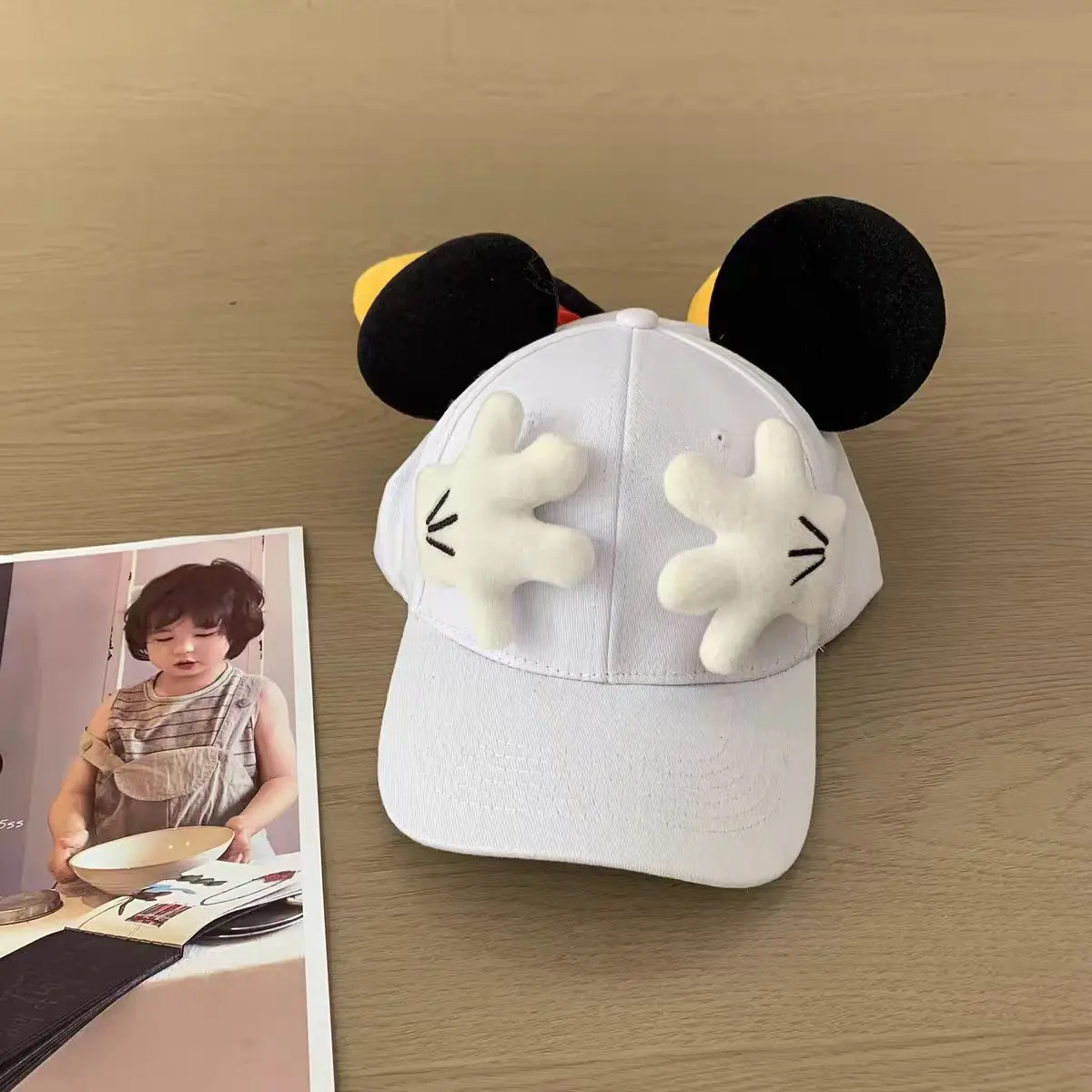 New Model Rat Baseball Cap For Men's And Women's Fashionable Cartoon Cute Ear Duck Tongue Hats Retro Tidal Current Sunshade Caps