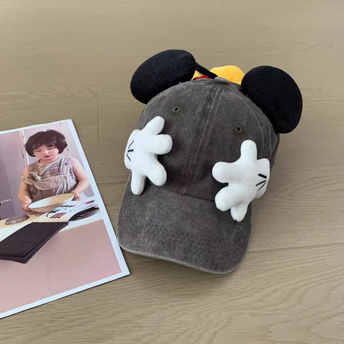 New Model Rat Baseball Cap For Men's And Women's Fashionable Cartoon Cute Ear Duck Tongue Hats Retro Tidal Current Sunshade Caps
