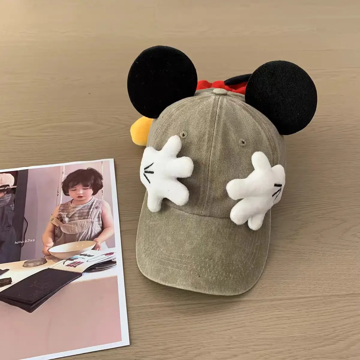 New Model Rat Baseball Cap For Men's And Women's Fashionable Cartoon Cute Ear Duck Tongue Hats Retro Tidal Current Sunshade Caps