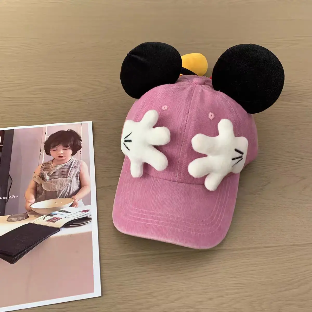New Model Rat Baseball Cap For Men's And Women's Fashionable Cartoon Cute Ear Duck Tongue Hats Retro Tidal Current Sunshade Caps