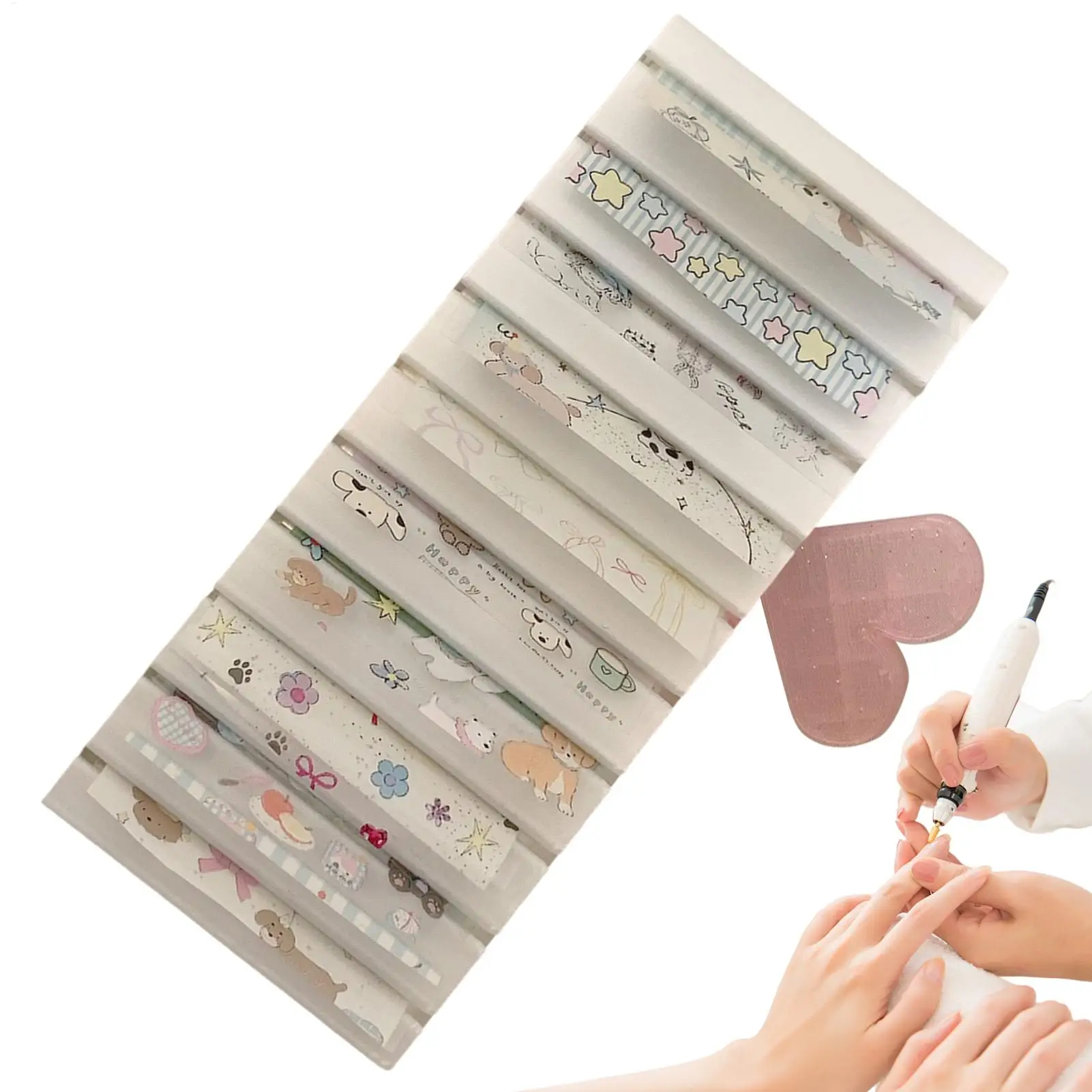 Nail Foil Storage Box 10 Grids Clear Transfer Paper Organizer Transparent Foil Roll Holder Dustproof Manicure Supplies