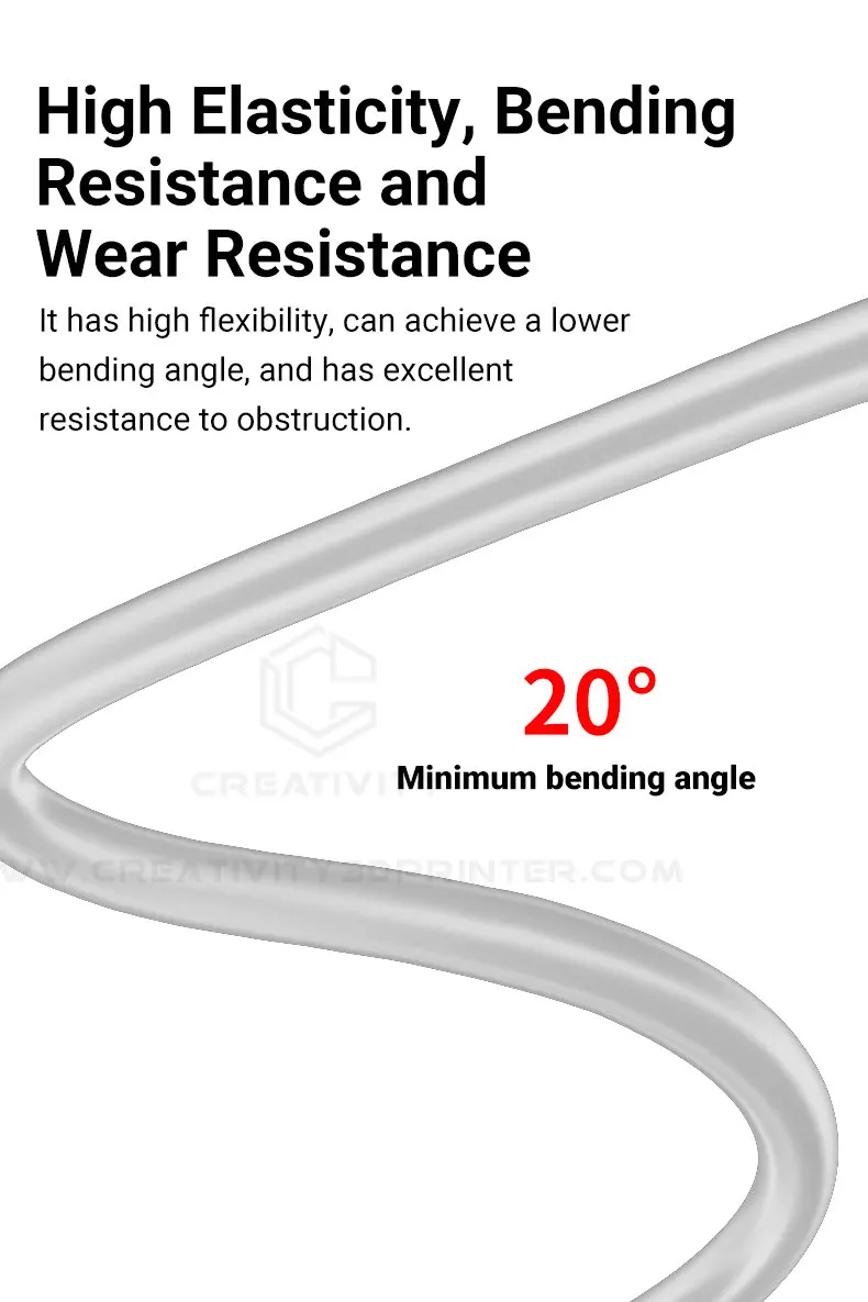 3D Printer Parts Star Shaped PTFE Tube 4mm OD Low-Resistance High Temperature Resistance PTFE Tube for Voron Elegoo Lab A1 AMS