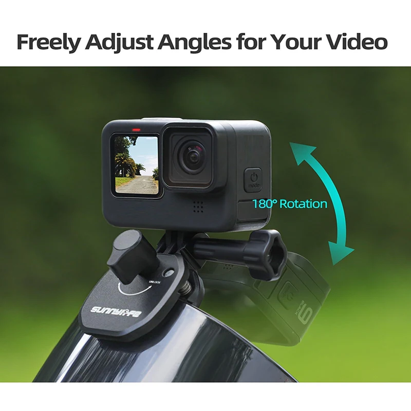 Motorcycle Windshield Action Camera Mount for GoPro 13 12 Insta360 Go Ultra for DJI Osmo Nano/360/Action 6 5 Pro Pocket 3