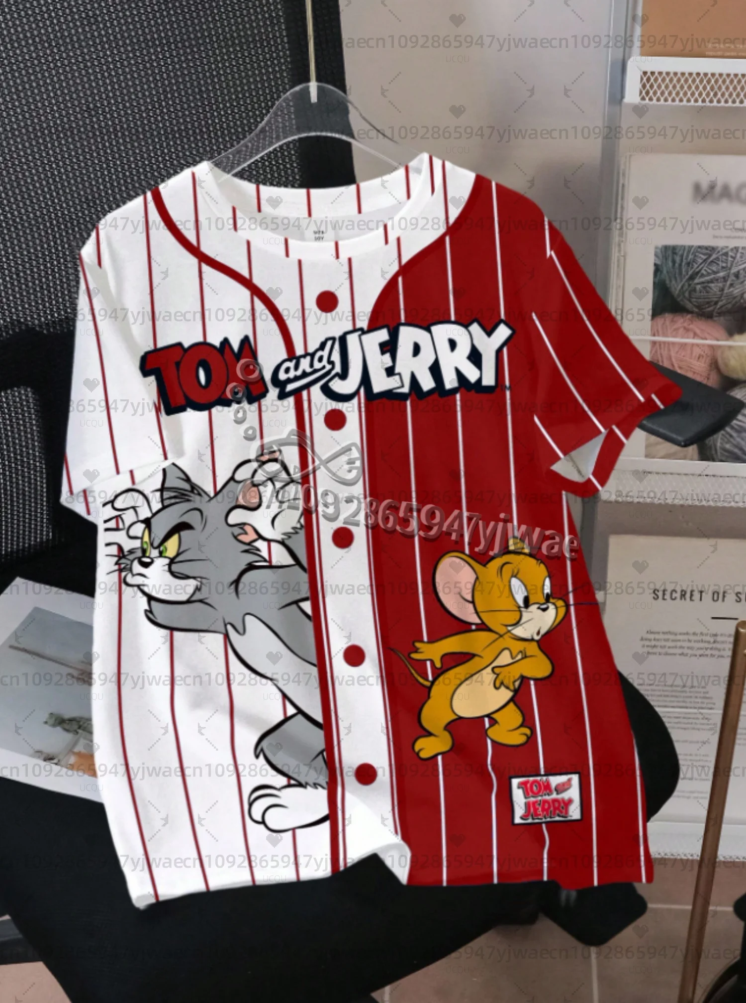 2026 Summer Men's Women's Cartoon Tom and Jerry Short Sleeve T-Shirts Breathable Quick-drying Couple Casual kids T-shirt Tops