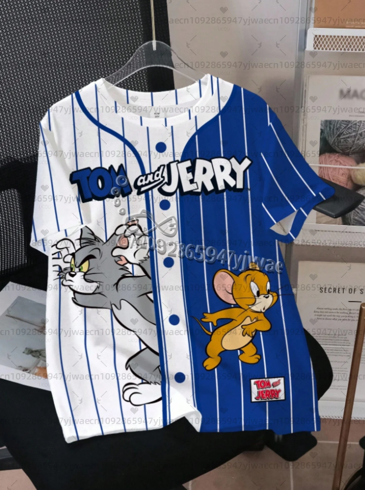 2026 Summer Men's Women's Cartoon Tom and Jerry Short Sleeve T-Shirts Breathable Quick-drying Couple Casual kids T-shirt Tops