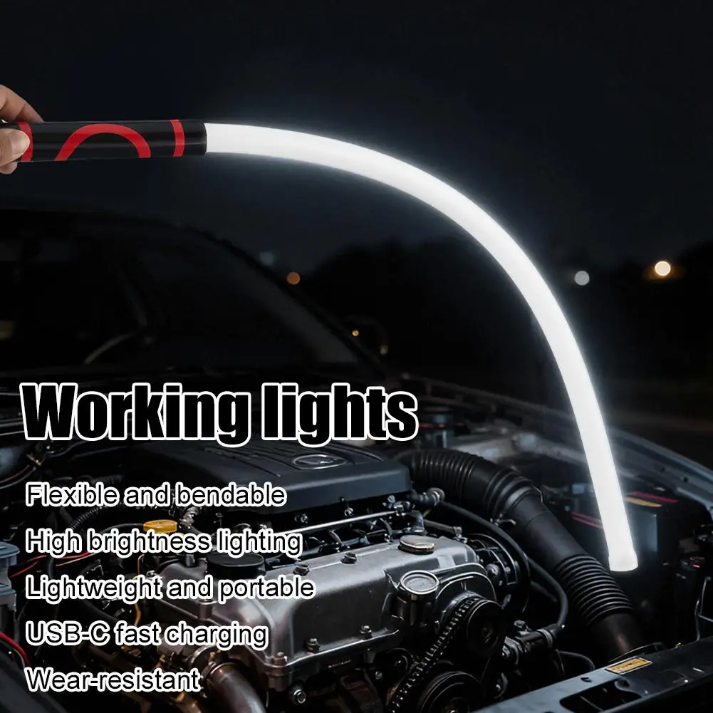 New LED Flashlight Stick Flexible High-Lumen Portable Automotive Lighting Tool Professional Work Light Mechanics and Car Repairs
