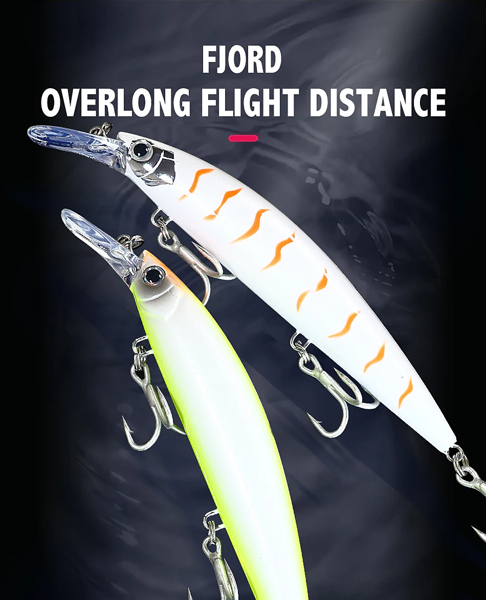 FJORD 110S 37g 90S 29g 70S 17g Heavy Sinking Minnow Fishing Lures Saltwater Freshwater Long Casting Sea Artificial Bait Jerkbait