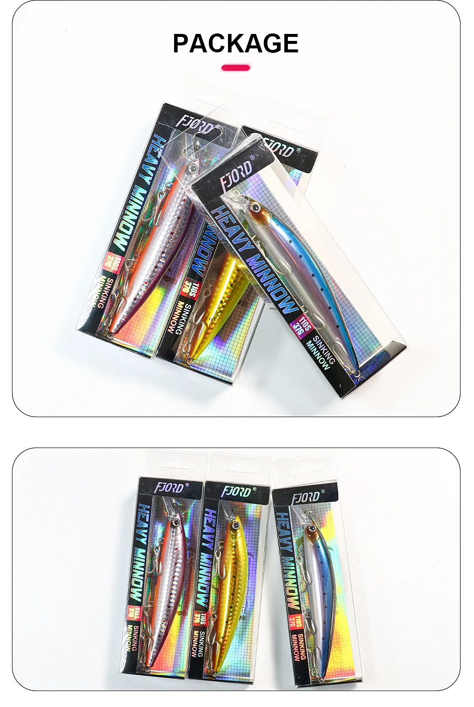 FJORD 110S 37g 90S 29g 70S 17g Heavy Sinking Minnow Fishing Lures Saltwater Freshwater Long Casting Sea Artificial Bait Jerkbait