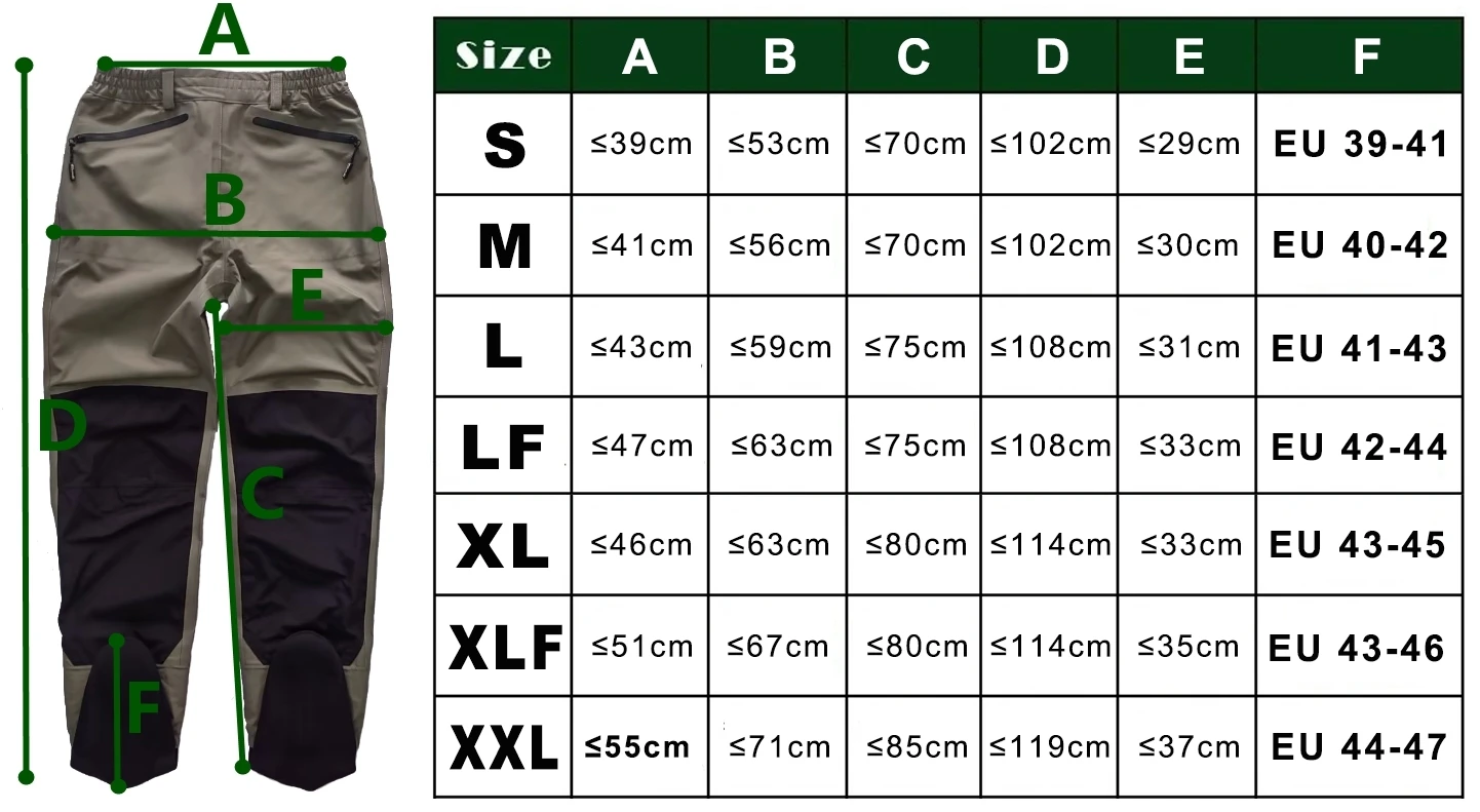 3 Layer Breathable Waterproof Fly Fishing Waist Waders Stockingfoot High Pant Wader Durable Duck Hunting Wading Pants