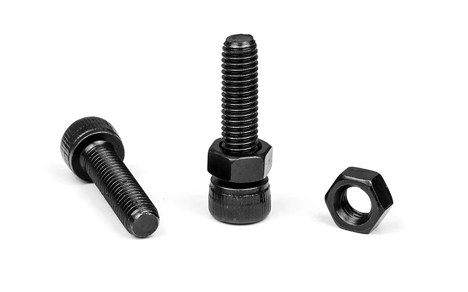NINDEJIN hex hexagon socket head cap screw nut 12.9 grade carbon steel m2 m2.5 m3 m4 m5 m6 screw set bolt and nut assortment kit