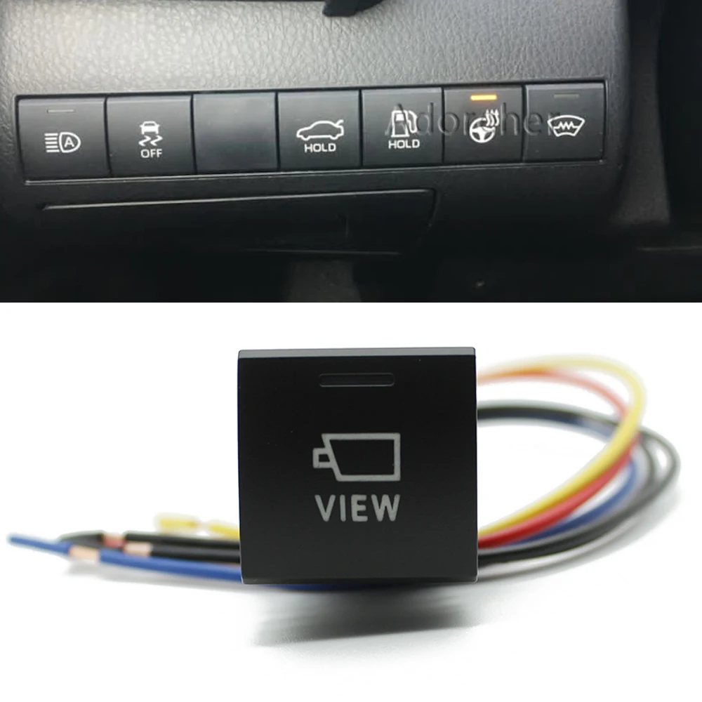 1 Pc Car LED Light Camera View Button Power On Off Radar Sensor Switch Accessories For Toyota Camry 2018 Rav4 2020 Prado 150